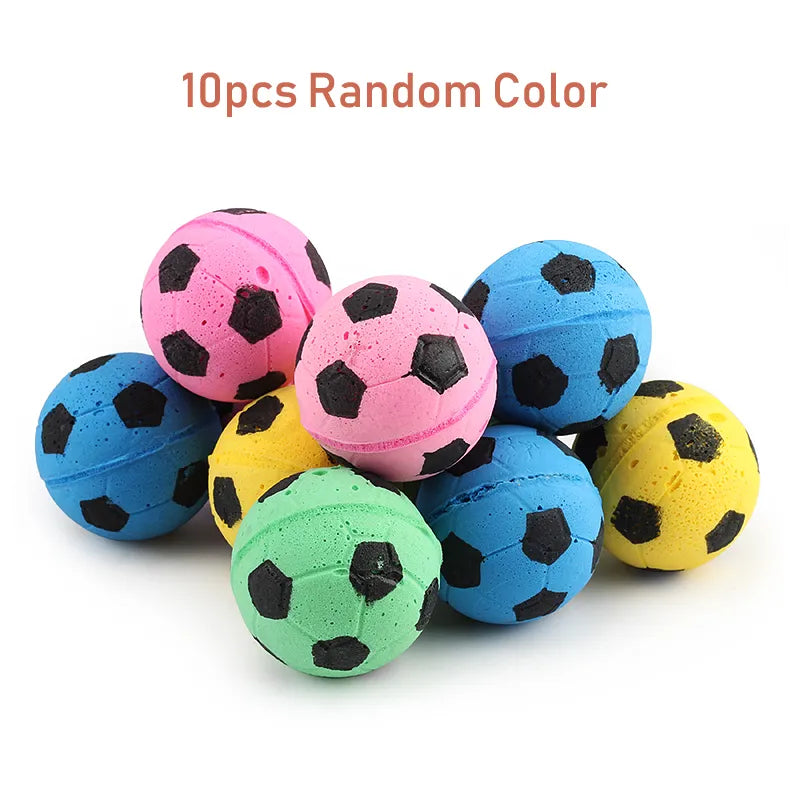 Colorful Squishy Cat BallsSet - 10 little Soccer Balls